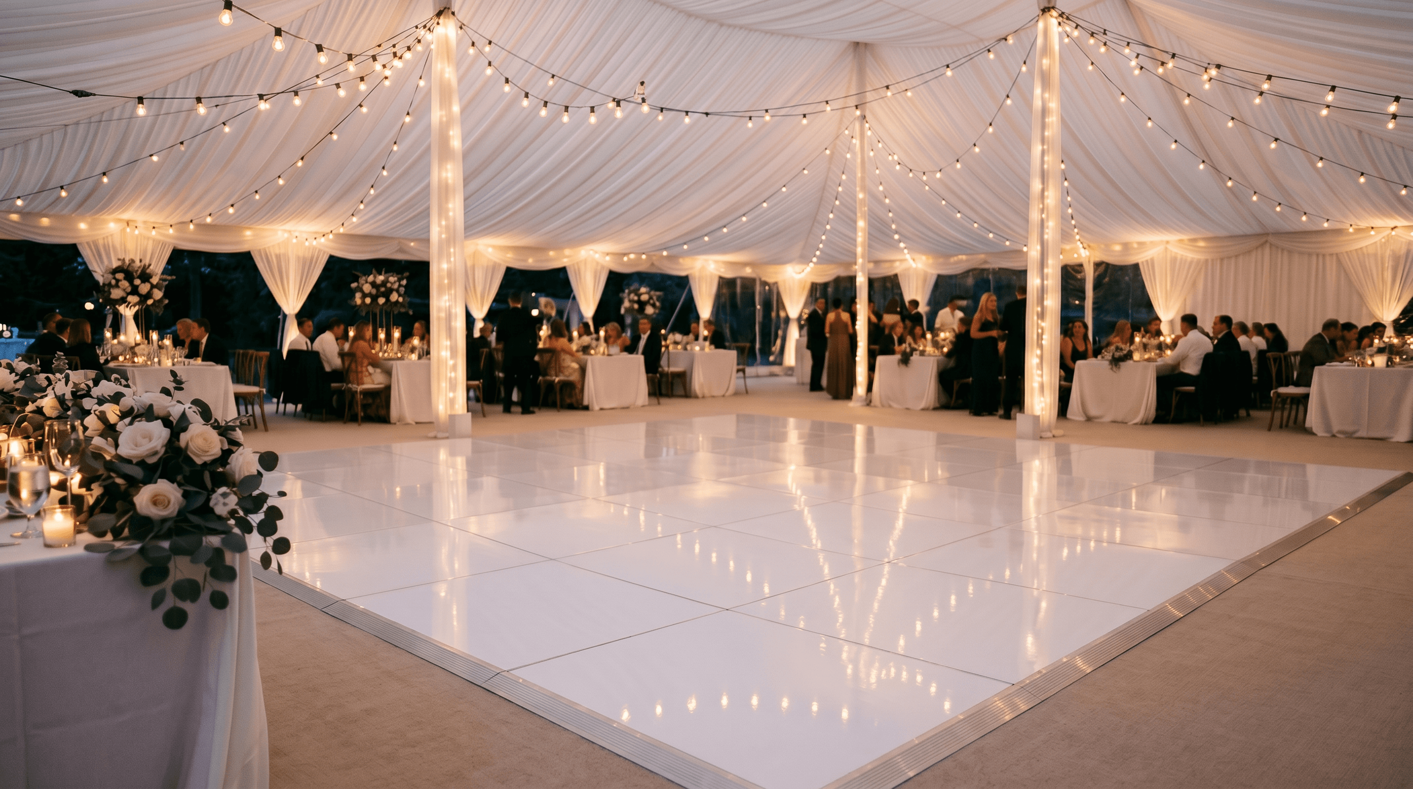 White Dance Floor 12×12